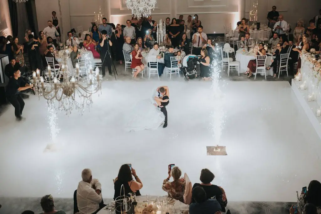 couple on dance floor dancing