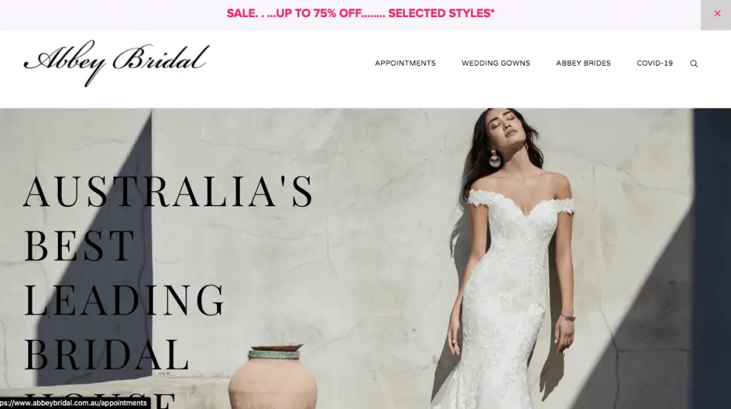abbey bridal prices