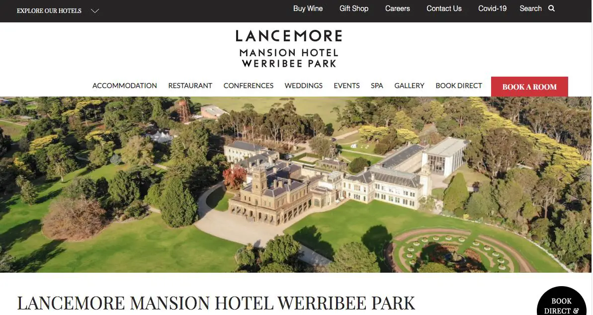 Lancemore Mansion Hotel and Accommodation Burwood Melbourne 