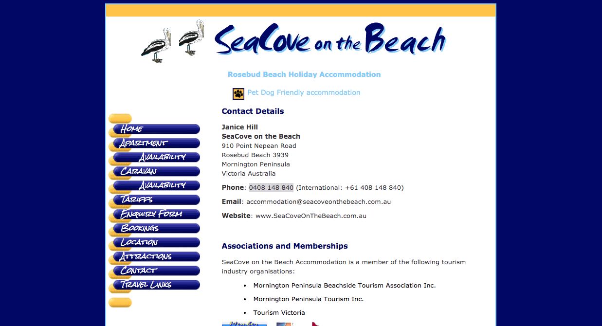 Seacove on the Beach Accommodation and Hotel Brighton Melbourne