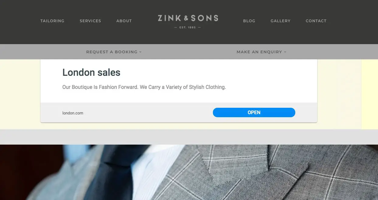 Zink & Sons Suit Tailors Melbourne