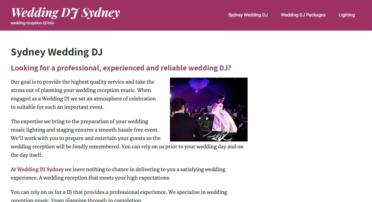 Wedding DJ Sydney