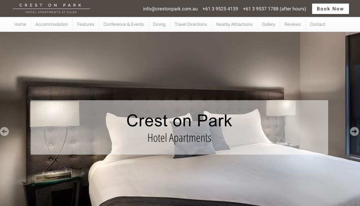 Crest on Park Hotel and Accommodation Burwood, Melbourne