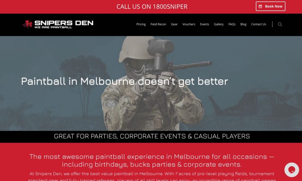Snipers Den Bucks Night Party Ideas in Melbourne